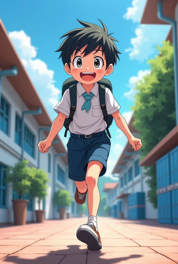 school student boy anime art