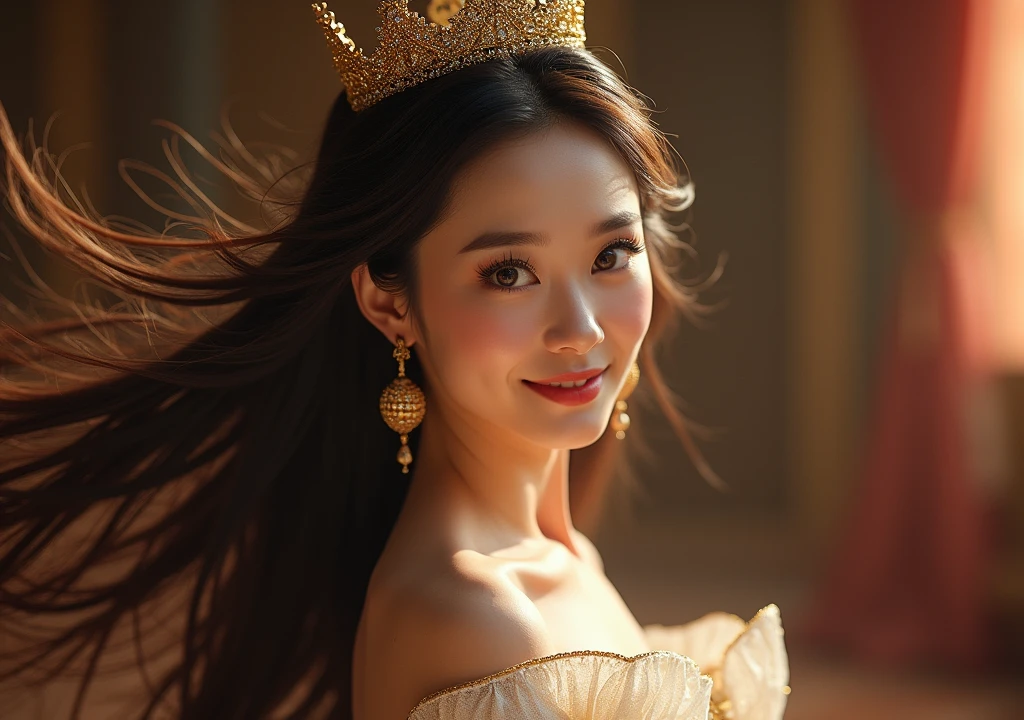 ((tabletop:1.4, best quality)), (realistic photo:1.4),
((1 girl)),
(超high resolution:1.2), とても繊細でbeautiful, very cool,
very detailed CG Unity 8k 월페이퍼, very detailed, high resolution, soft light,
beautiful詳細な, very detailed目と顔, Beautiful and detailed nose, Beautiful and detailed,
(A gorgeous golden dress:1.4),
Cinema Lighting, complete anatomy, slim body, Thin chest,
(A lot of gold coins, bijouterie, And precious metals、She is sitting on it:1.4), (Pure gold furniture, pure gold chandelier), (The Golden World), (Golden glitter), beautiful, (そこら中にA lot of gold coinsが積み上げられている.:1.4),
cowboy shot, Looking at the audience, laugh