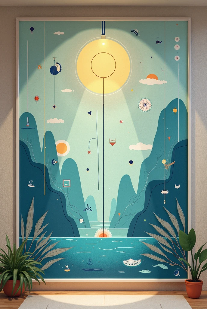 The future in hands: Protect Our Natural World creates an image using the shapes and colours of the Bauhaus school
