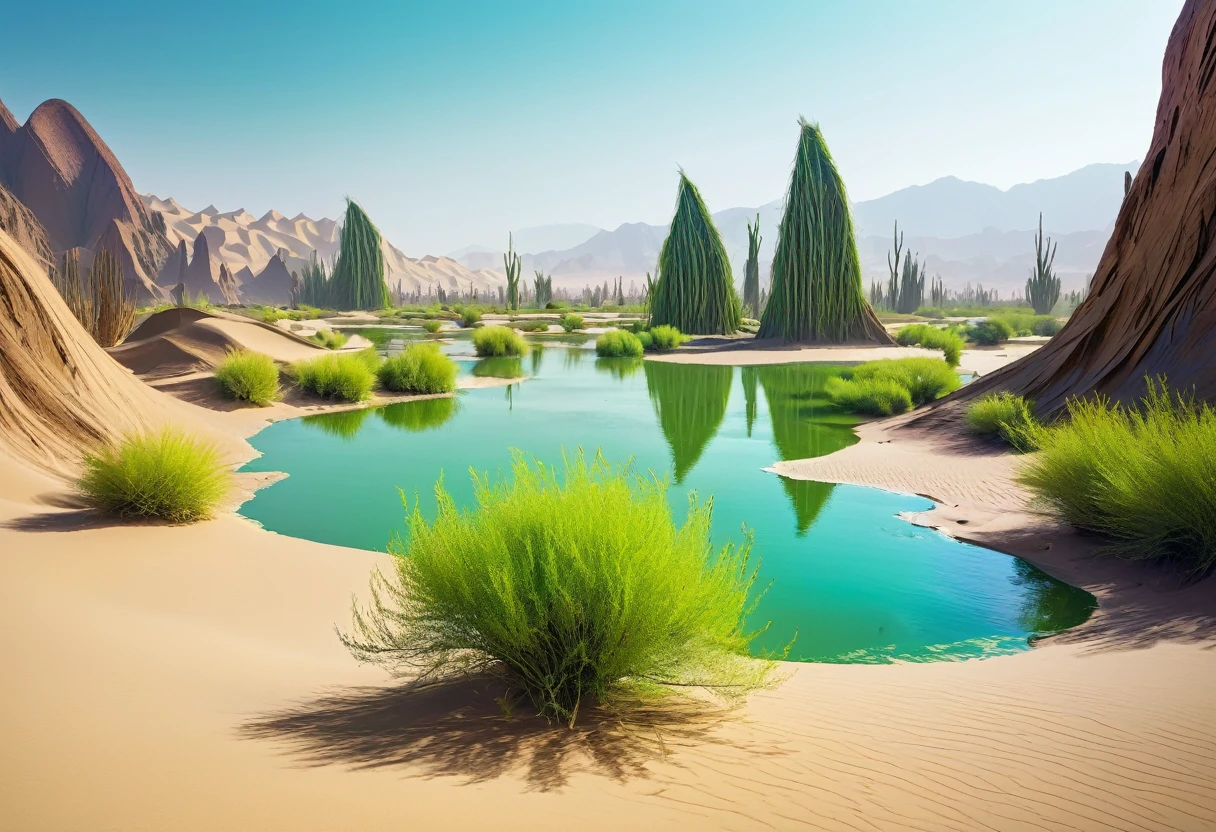 Art Photography，一个现代化的desert，Future Cities，prospect，一大片Graceful的，willow，Graceful，，willow， desert中的一片oasis，oasis，俯瞰角度desert，desert，desert，desert中的一片oasis，Cyberpunk，Beautiful painting，Nature&#39;s Gift，Medium shot，Highly detailed digital art, CG art, Ultra-detailed 3D painting，A big city， Various birds are nesting, desert中的智能交通系统，Smart Buildings，People live in peace，Background with high-rise buildings，现代化Future Cities，dream，Rich colors，The most detailed，Blues moments，Blues moments，（masterpiece，Top quality，Best quality，Highly detailed digital art）, CG art, Ultra-detailed 3D painting， National Geographic，Futurism