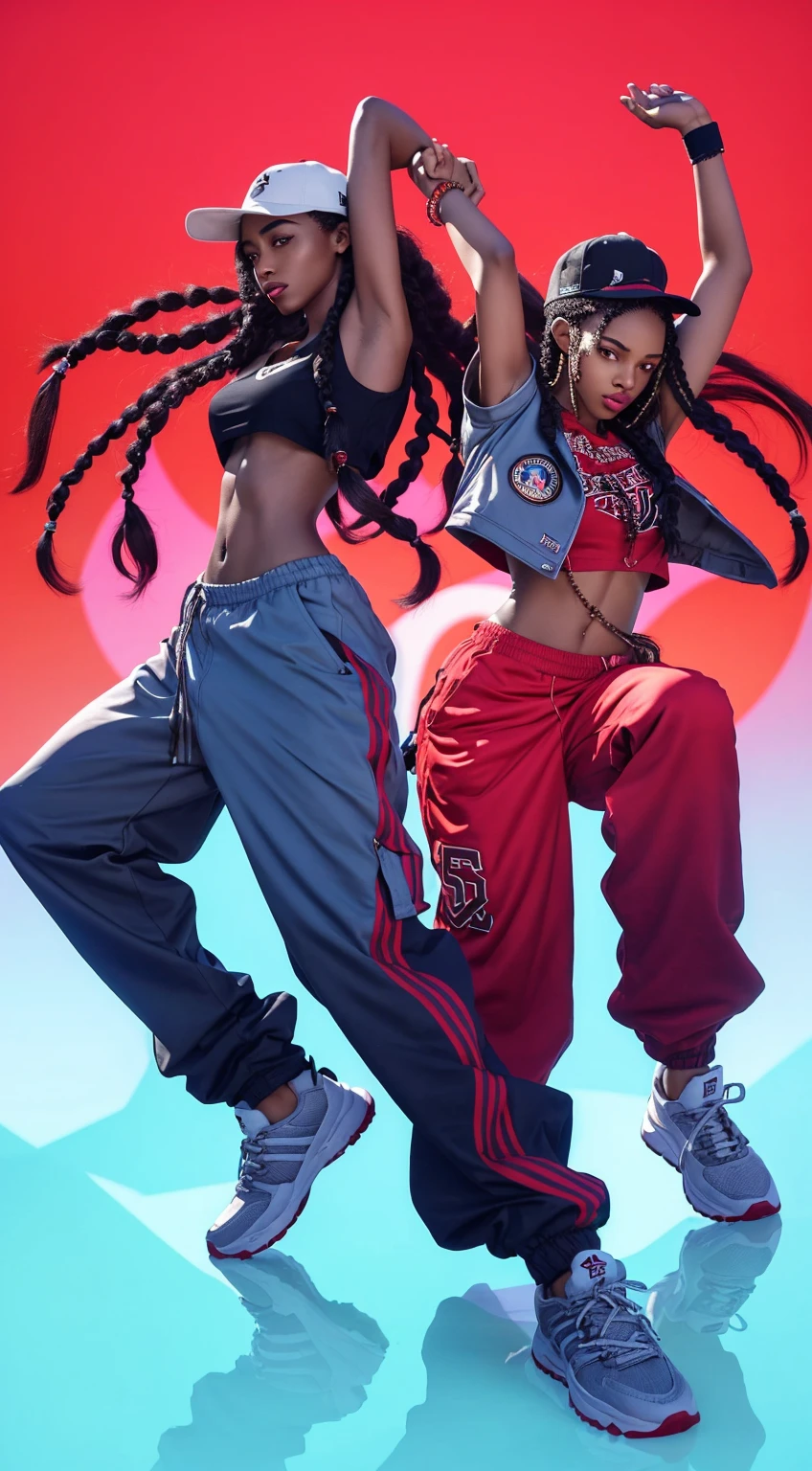 girl with braids, girl with dreadlocks, hip hop style, cypher dance, big city, graffiti wall on background, ultra realistic, UHD, 16k, natural lights, masterpiece-imagine