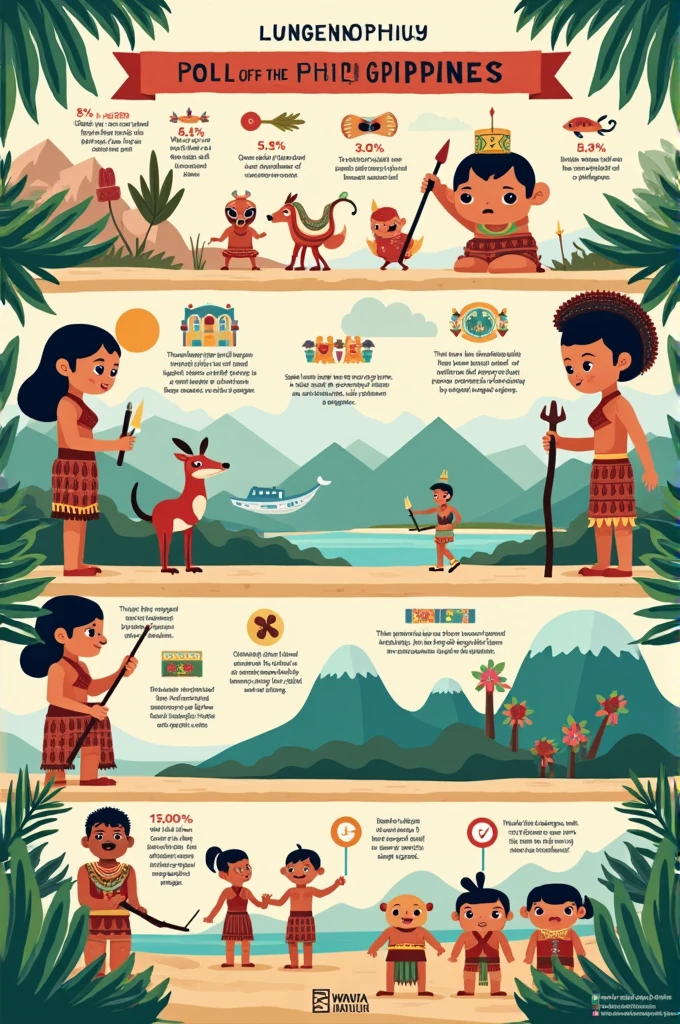 infographic about the traditions of the Peruvian jungle 
