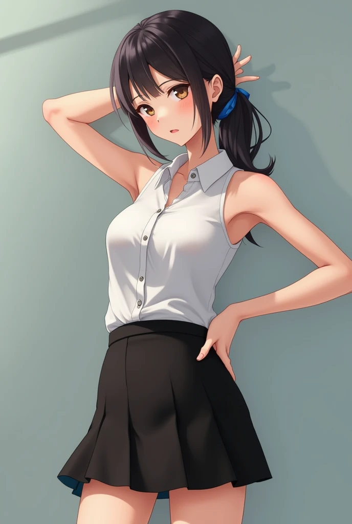 <lora:rustle:1> smile, uniform, brown hair, panties,ass,
(best quality, masterpiece, RAW photo,ultra-detailed:1.2), <lyco:GoodHands-beta2:1.0>,1girl,solo,looking at viewer,