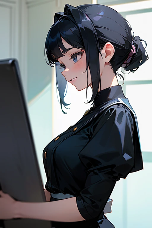 Participate in a remote matchmaking party、Woman looking at smartphone,Surreal woman,Real life anime girls,Beautiful girls,ponytail