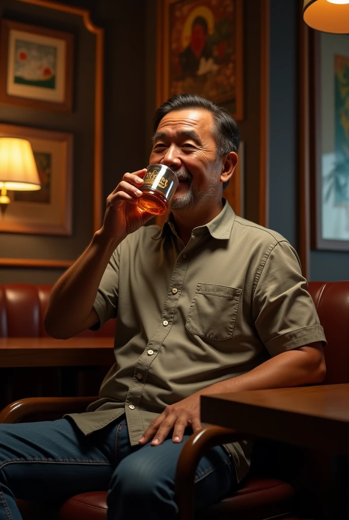 Singapore primer minister Lee Hsien Loong drink beer