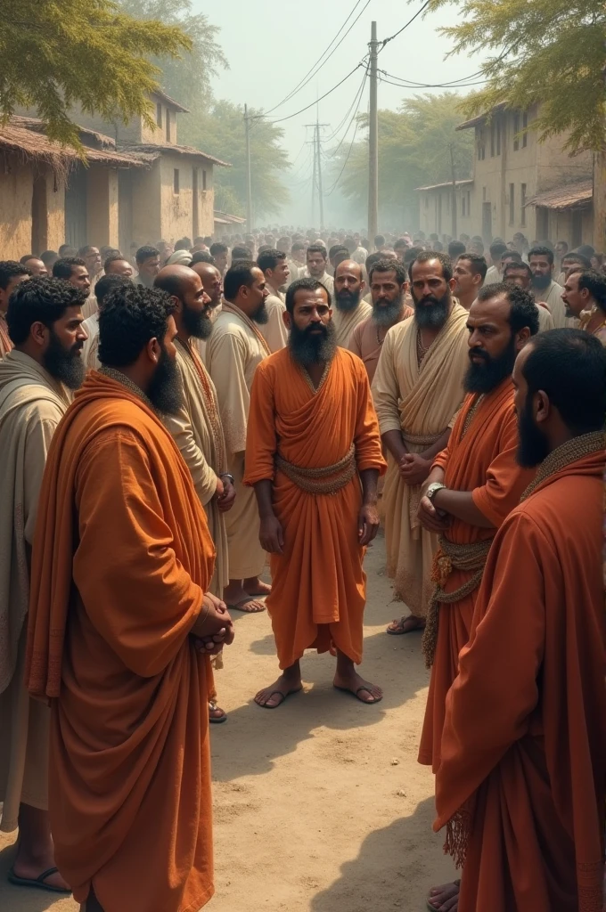 Partition of India (1947):** A poignant scene showing the mass migration during the partition, with people crossing borders, carrying their belongings, and a sense of uncertainty and sadness, reflecting the human cost of independence.
