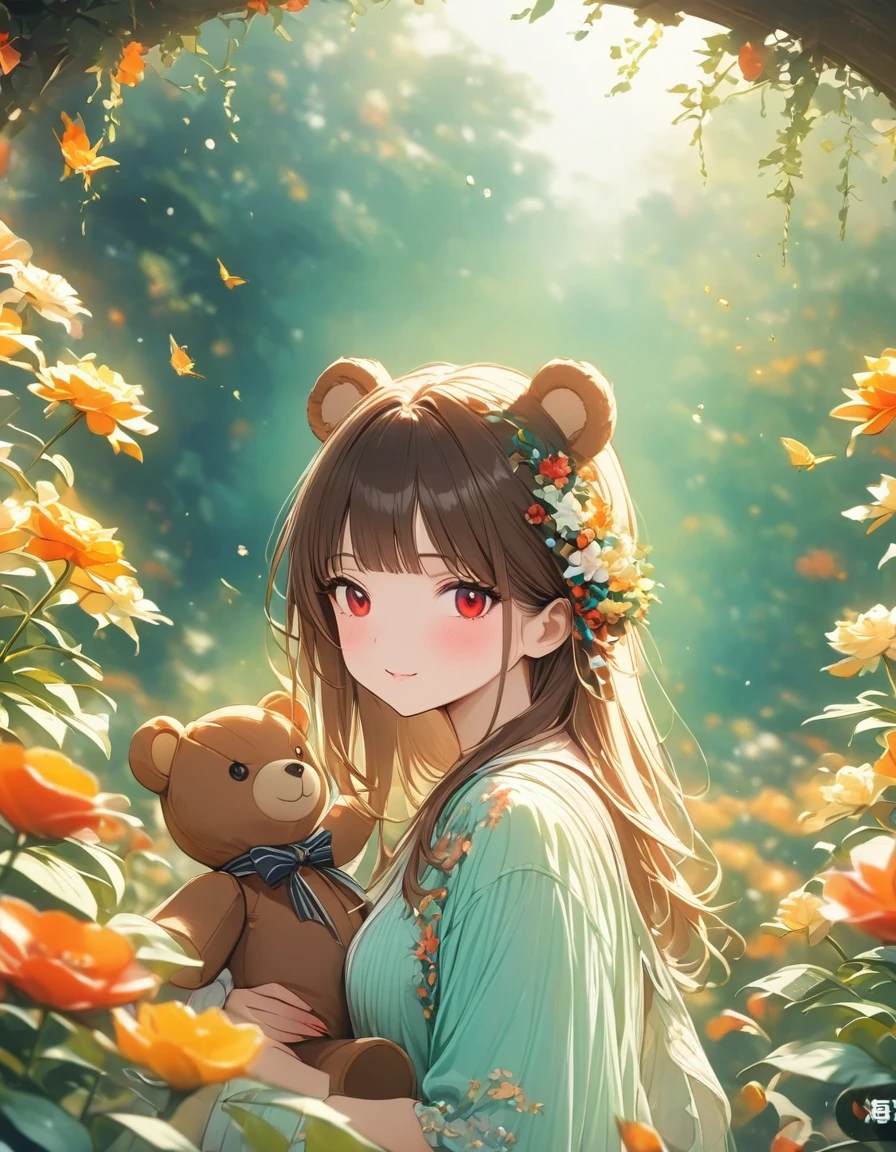 (masterpiece, Best quality: 1.2),1 Scary Teddy Bear，Delicate red eyes,giggle，,(),，Take a knife，Low light，The Forest,，Horror atmosphere,Ultra HD, masterpiece, High Detail, high quality, Best quality, high resolution