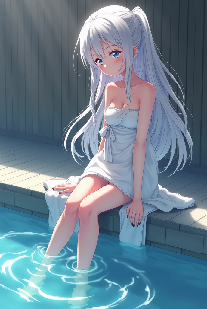 naked towel、 break、 rei ayanami, break、break、
masterpiece、highest quality、detailed、cute、cute、beautiful、Exquisite、disorganized、high resolution、(looking down:1.2)、precise fingertips、precise toes、 
break、
hot spring、countryside、stretching legs、legs open、cheeks flushed、naked、胸までhot springに浸かっている、happy face、(The underwear is slightly visible：1.3)、Colored inner hair 、(Adorable, sparkling, beautiful jade green eyes：1.4)、toned body、thin thighs、slender、(Clothes that fit snugly against the body：1.4)、Wrinkles in clothes around the waist、(Clothes get wet and see-through:1.4)、damp hair、beautiful breasts、D cup、20-year-old、10 years old 、red nail polish、beautiful