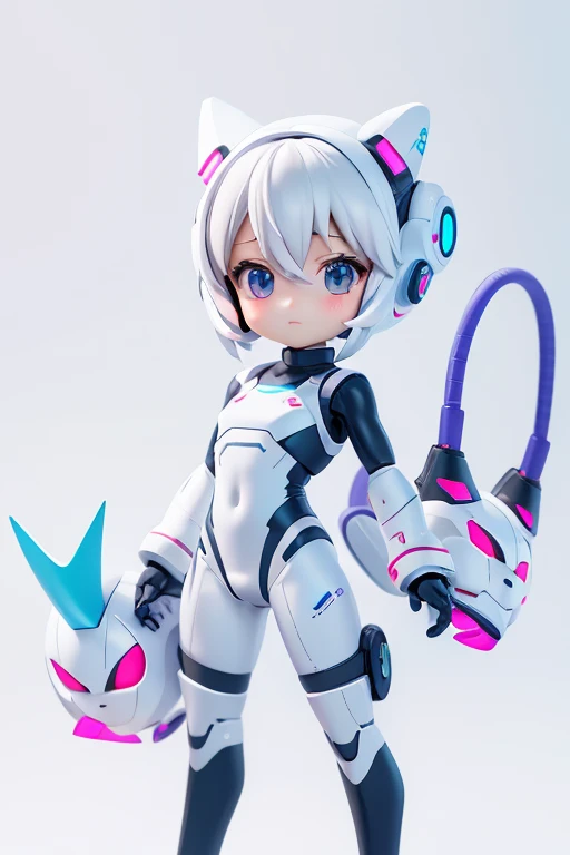 Robo、Android、Primary school students、young、small、height: 130cm、Character portrait 、Simple design、Mask
