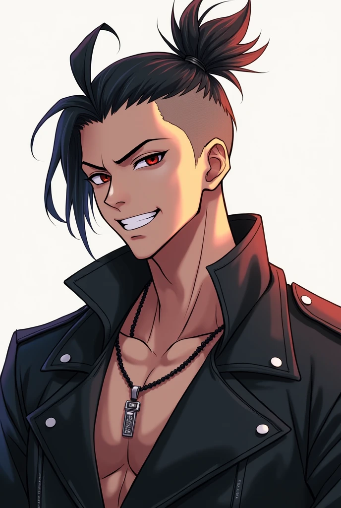 Handsome anime boy, laughing out loud,teeth,Purple Eyes,Black short hair,Wolf ears,officer,Briefs,Special Forces,Chest muscles,action