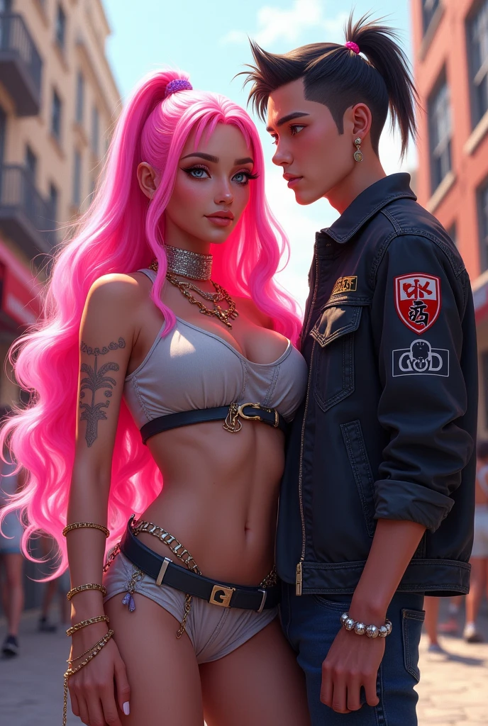 masterpiece, realistic, highly detailed, 4k, 1man (grabbing woman's breast from behind), 1woman ((hand in panties)), couple having sex, woman in a pink dress on a subway, seductive girl, [ 4 k digital art ]!!, detailed digital art, in a crowded train, 