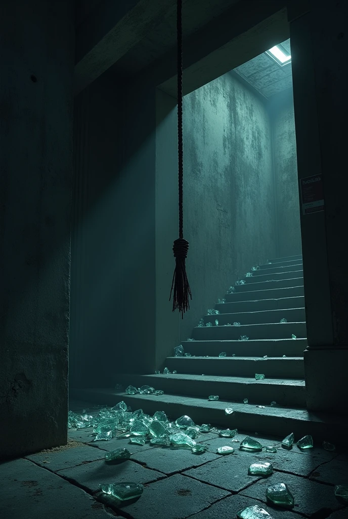 Naket Girl Hanging from the ceiling