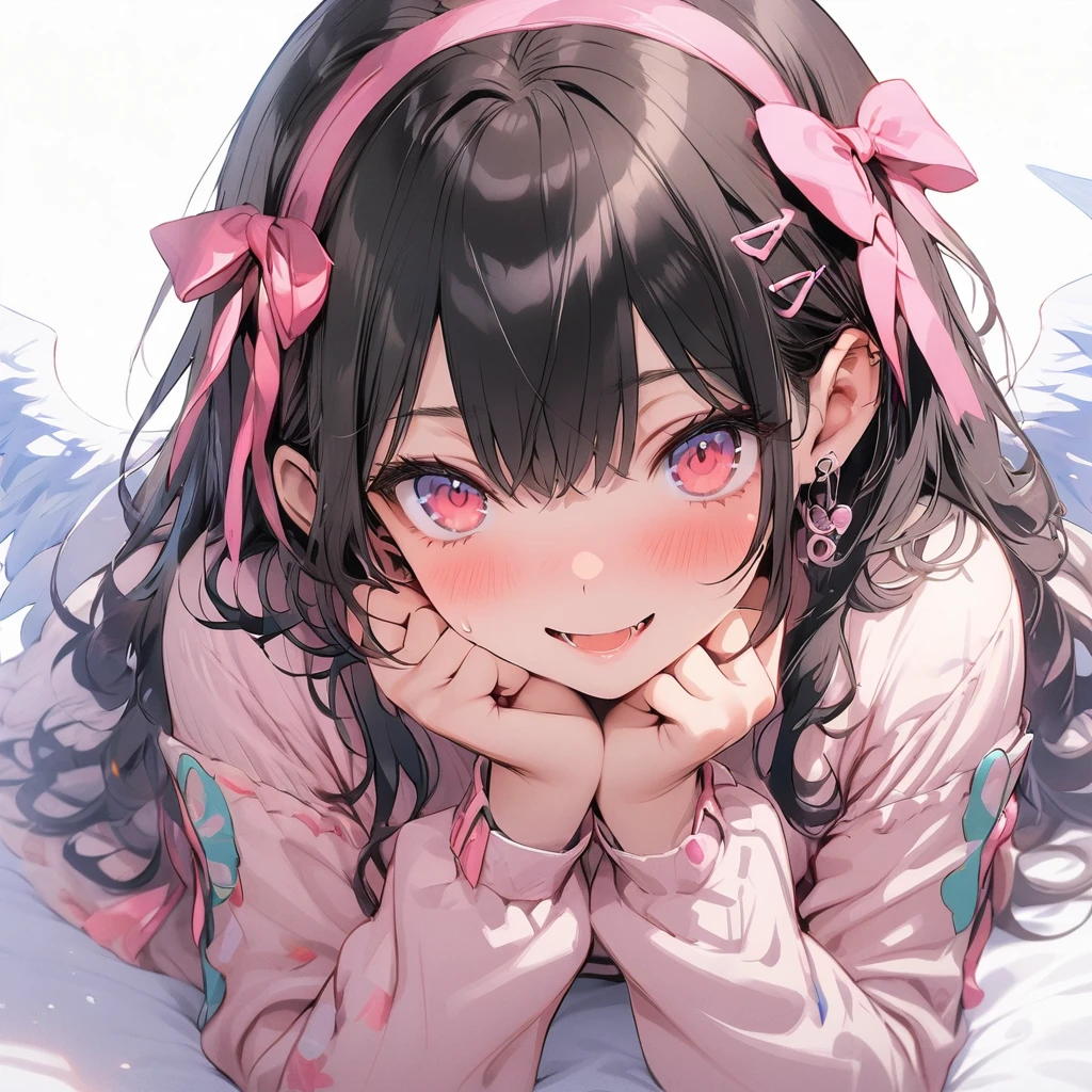 And soul、Stickers、1 beautiful girl、a bit、(((Baby Face、Baby Face、Baby Face、Ultra close-up photo of super flat chest、Pink pajamaainly depicts super flat chest、M-shaped feet、A compassionate smile、Ultra-flat breasts)))、blush、Sleeping together、short hair、White bra、Ultra-flat breastsの乳首