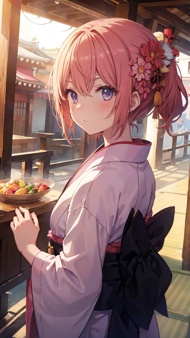 High resolution、girl、kimono、festival  