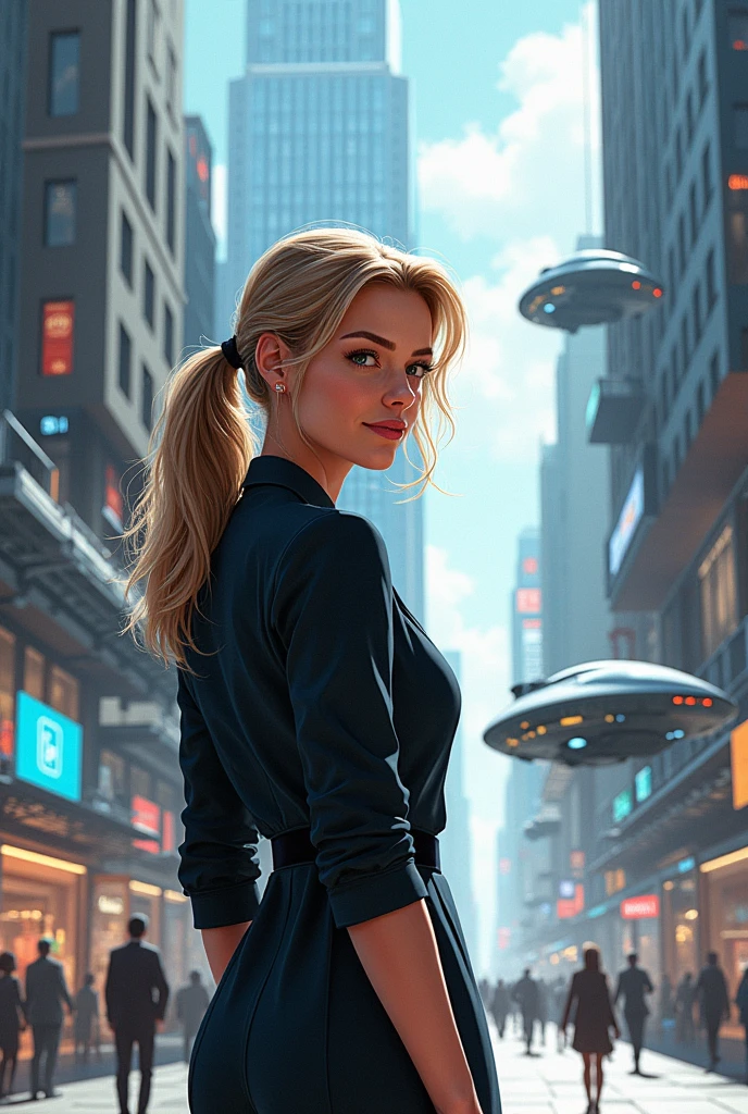 4k, best quality, realistic, detailed,A beautiful woman recreates the famous scene from Mission: Impossible, where she sneaks into a secure safe-like computer room with a single wire from the ceiling and steals secret data. She has super big breasts, a tight body, and a tight black bodysuit from the neck down, with her erect nipples clearly visible. Blonde ponytail, sweat.