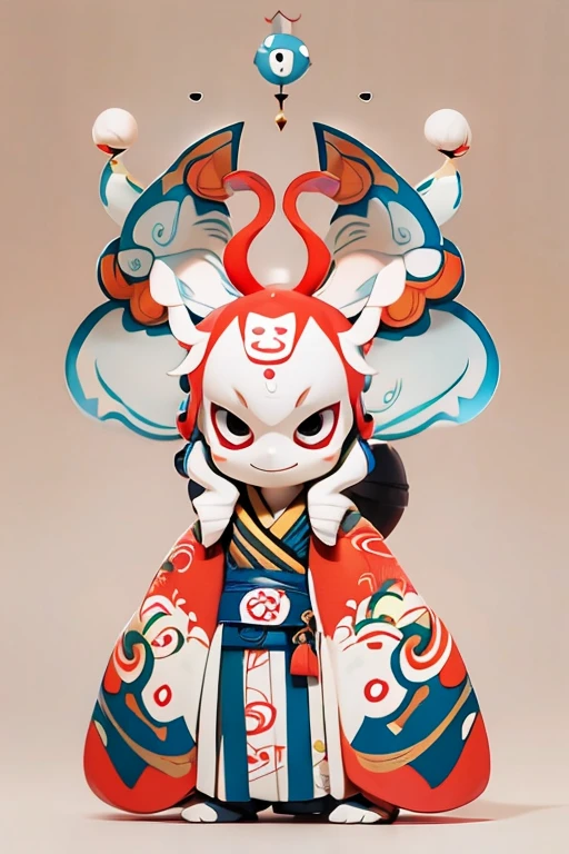 Yokai、Simple design、Primary school students、young、small、height: 130cm、Character portrait 、Simple design、kimono、