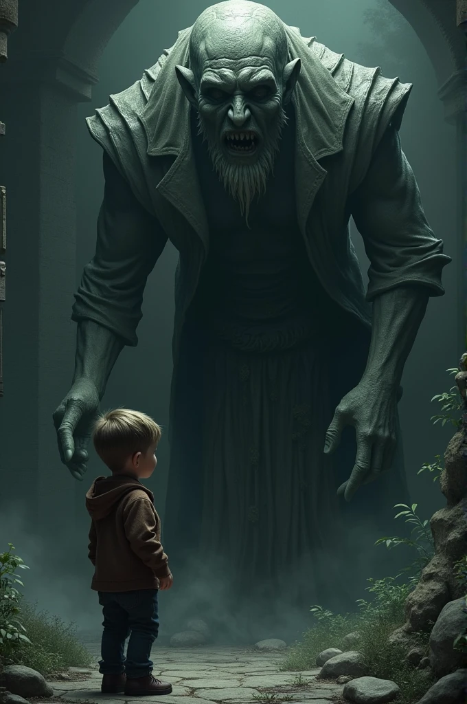 araffes in a dark room with a prison guard standing in front of a door, white ghost, highly detailed surreal vfx, cgi clay sculpture, cgi artwork, still from stranger things movies, fantasy and cosmic horror movie, frame from a movie , still from a music video, cgi special effects --auto --s2