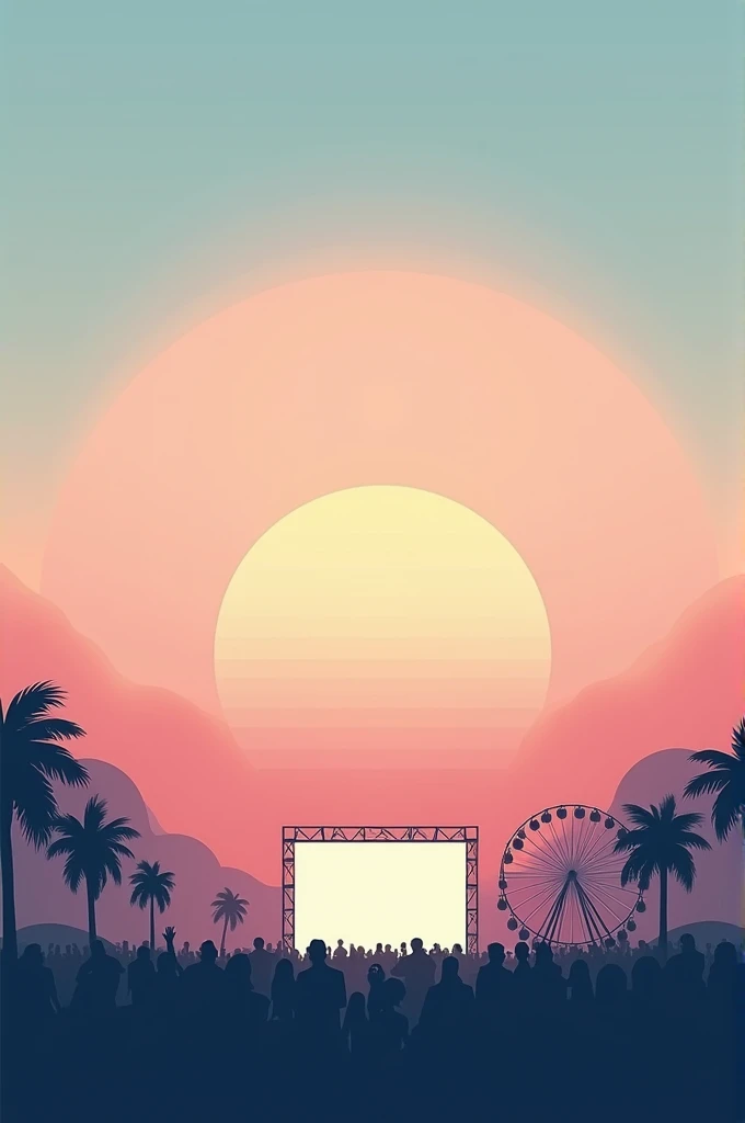 Create a party poster which has palm tree in the whole background with LED lights in rectangular form around it on planet mars and have exciting teenagers in a dark shade dancing and some relaxing on tree branches smoking and others as couples in the mix of dancing people.add a writing that says “Planet Mars High vol.1” across the image
