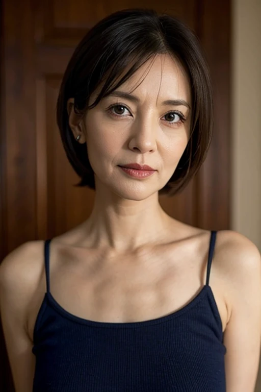 gravure, from the chest up, masutepiece, Best Quality, Ultra-detailed, Photorealistic, super detailed skin, Natural hair color, Perfect Anatomy, (1 Japan), (Solo), 90 years old, Large breasts, college professor, glamor, A sexy, Chromo-white skin, Looking at Viewer
