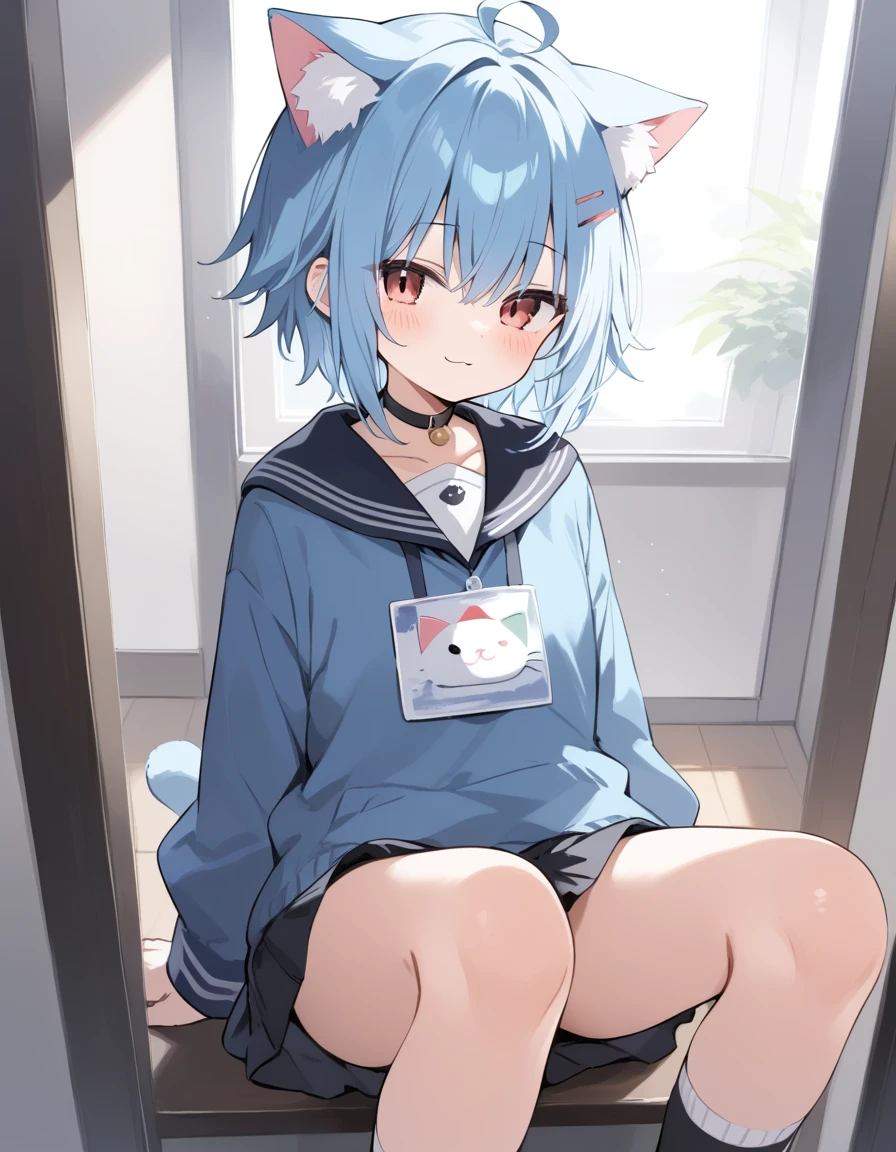 male, cat, beastman, animal hair, sailor suit, short sleeve, bottomless, gloves, boots, penis, testis, Shota, juvenile, Comes with 4 diaper tapes