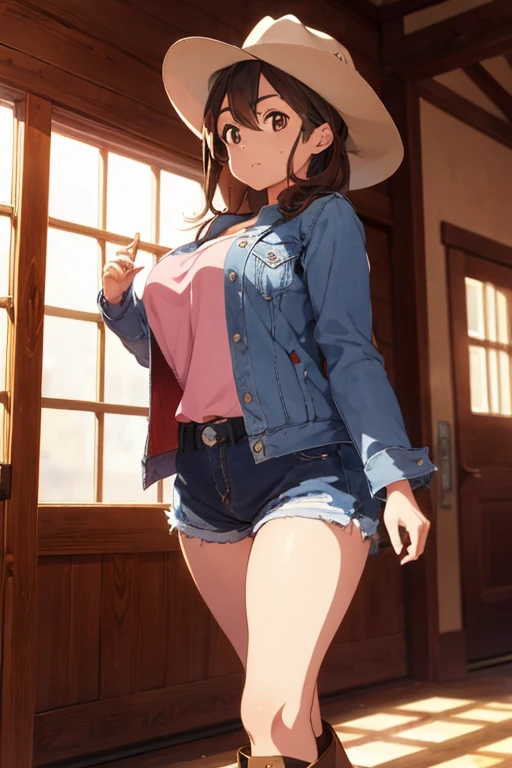 masterpiece, detailed, high quality, absurdres, kiruko, 1girl, solo,looking at camera,scars on body,a lot of scars on body,scars on tits and belly,smirc,cowboy shot,show tits,show ass pose