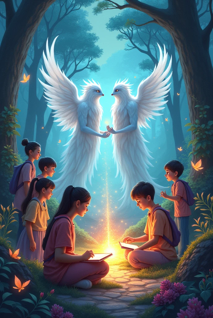 With pure hearts, those three kids-Lucy, Ben and Maya earned the trust of the Wind Spirit, who granted them the crystal.