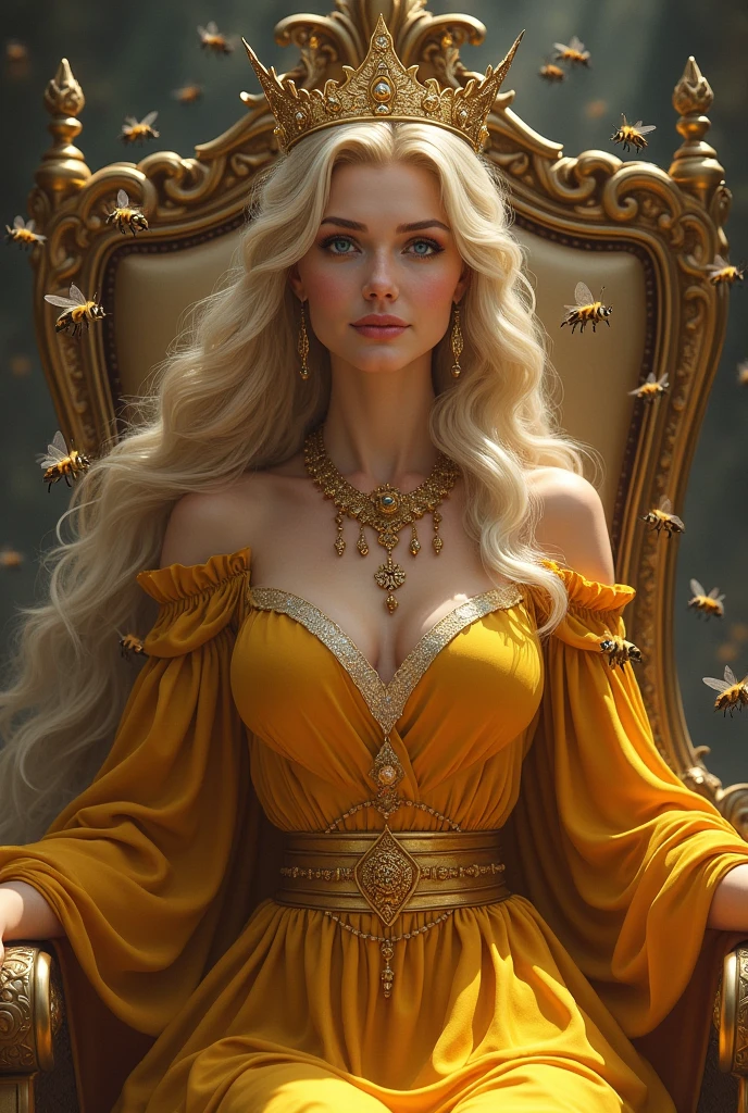 Deusa Hera, cabelo branco, idade 65 anos, sardas, cabelo liso, detalhado, roupa branca, roupa chiton, vestes longas, large cylindrical crown, detalhes em dourado, Pomegranate fruit, Poses gloriosas, noite, lua, estrelas, fundo olimpo, ultra-realista