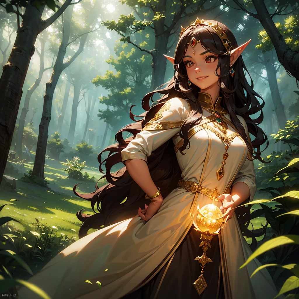req:(majestic beauty:1.15), (hyperdetailed:1.1), (alluring curves:1.2), (enchanting eyes:1.2), (flowing dark locks:1.1), (elegant robe:1.2), (subtle sensuality:0.85), (mesmerizing presence:1.1), moonlit terrace, cascading vines, holding a glowing lantern, mysterious night.
