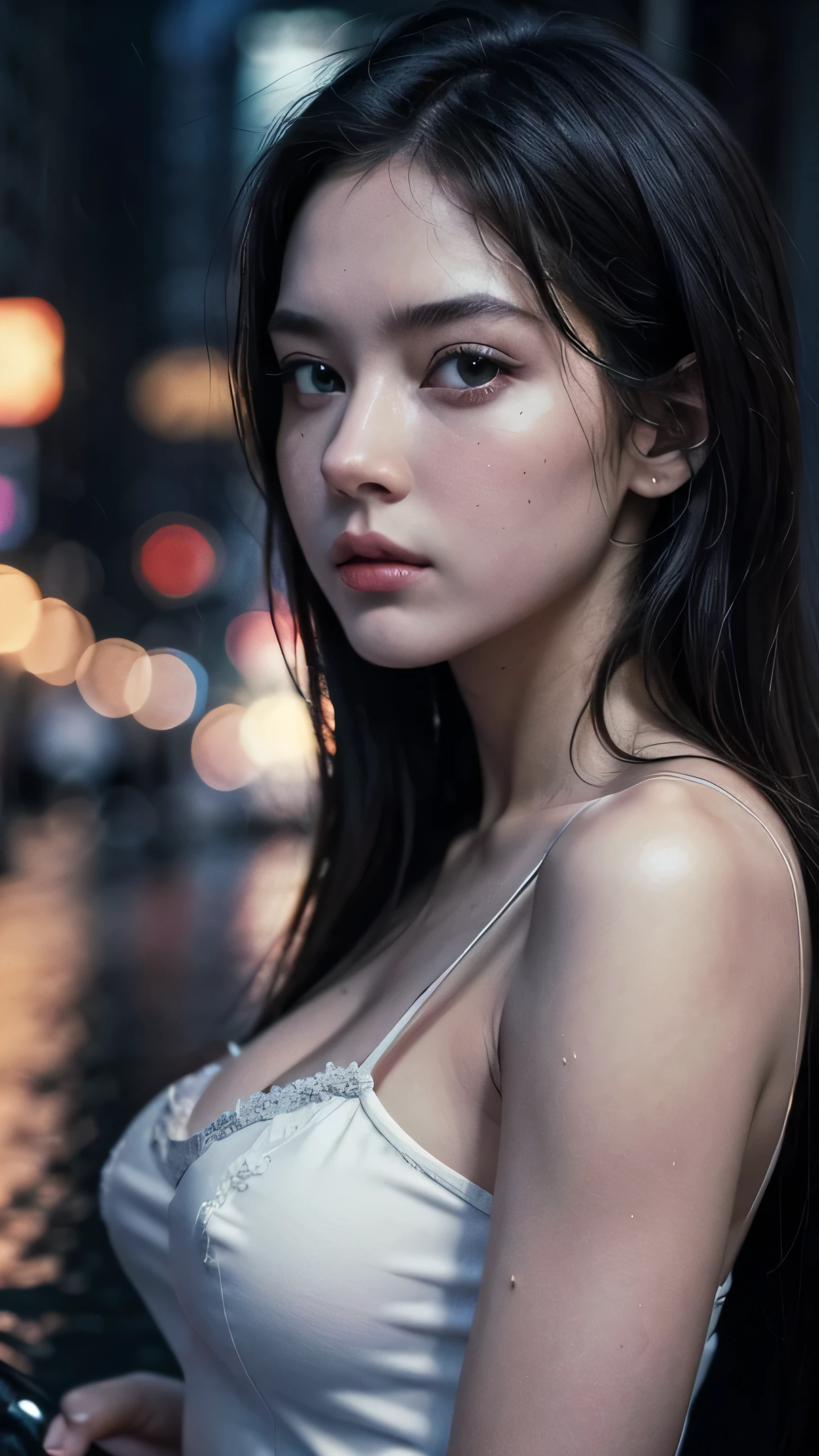 (8K, Best quality, Masterpiece: 1.2), (Best quality: 1.0), (Ultra-high resolution: 1.0), aquarelle, A beautiful woman, (shiny pupils,Blue pupils),bshoulders, Headband, Agnes Cecile, Bust portrait, extremely luminous bright design, Pastel colors, Autumn lights, Moody gray, Tenacious style Alexei Savlasov, Ivan Shishkin, Ilya Repin, (Card retouching: 1.2), 2D, (Oil painting: 1.2) Highly detailed