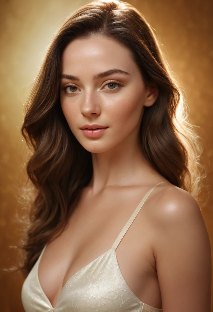 a woman with translucent bare skin realistic female