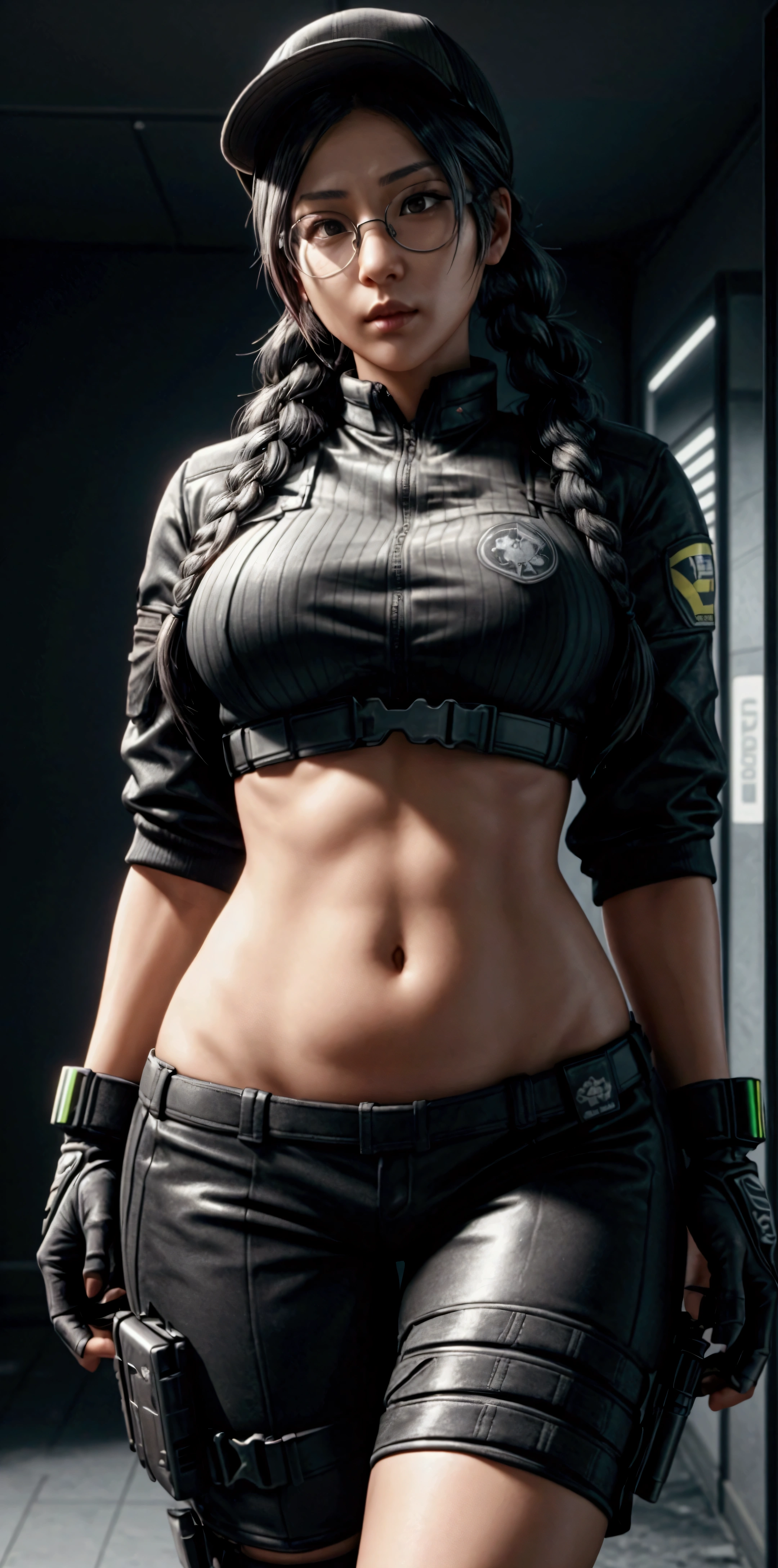 55 year old sexy woman, breasts big, gray and limp hair, new slim body Fantasy】【Cosplay】Cropped Hoodie and Bikini 