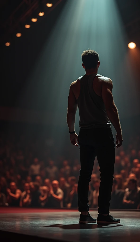Muscular、Completely naked、Short Hair、Pectoralis major、Abdominal muscles、erection、Gray Hair、movie theatre