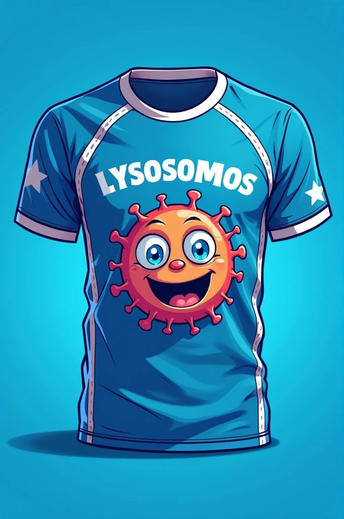 Personaje animado de un camarografo con su camara gordito, playera azul y un logo con 5x