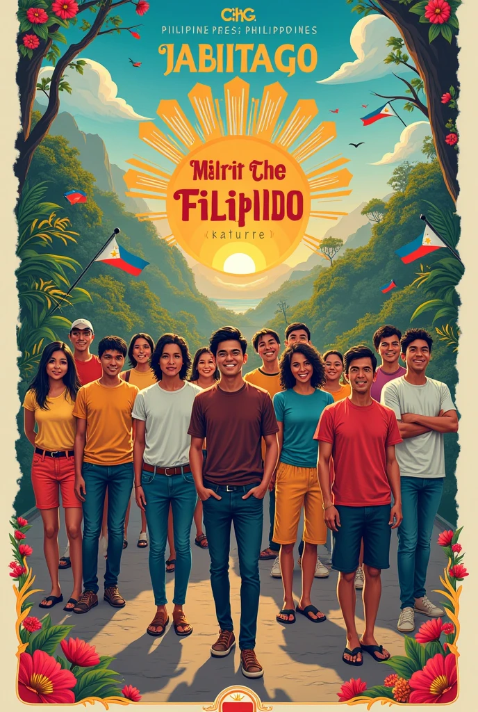 Make a poster about how Filipino was chosen as the national language in the Philippines