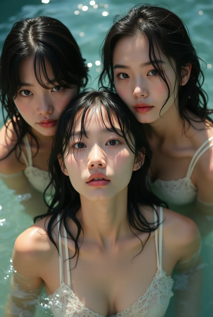 Three Asian women posing naked in front of a pool, Next to the pool, Cute Girls, In the pool, Asia&#39;s Features, Realistic young gravure idol, Poolside, Beautiful Asian Girl, After the rain and the girl is gone, Young and skinny gravure idol, Japanese Model, 5 0 0 pixel model, wonderful, Young and sexy gravure idol, Mid body shot, Beautiful girls