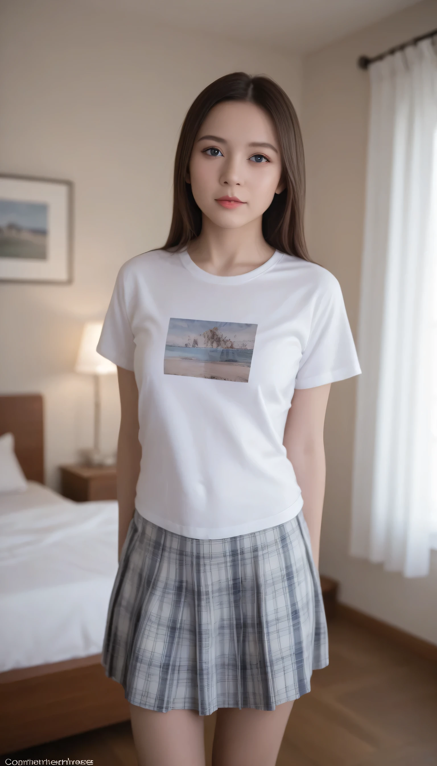 Full body view, Feet in view, Highest quality, (dramatic lighting:0.7), masterpiece, RAW photo of (16 year old woman with short hair), cute, wearing camouflage short skirt, pantyhose, portrait, shirt, perfect face, alluring eyes, vivid detail, (highly detailed skin), freckles, sfw, (blue tint:0.6), (dirty:0.8), (bloody:0.7), key lighting, (backlighting:0.5), medium depth of field, photographed on a Canon 5D, 50mm lens, F/4 aperture, (hyperdetailed, intricate details), sharp focus, muted colors, 8k, absurdres, 8mm film grain, war photography