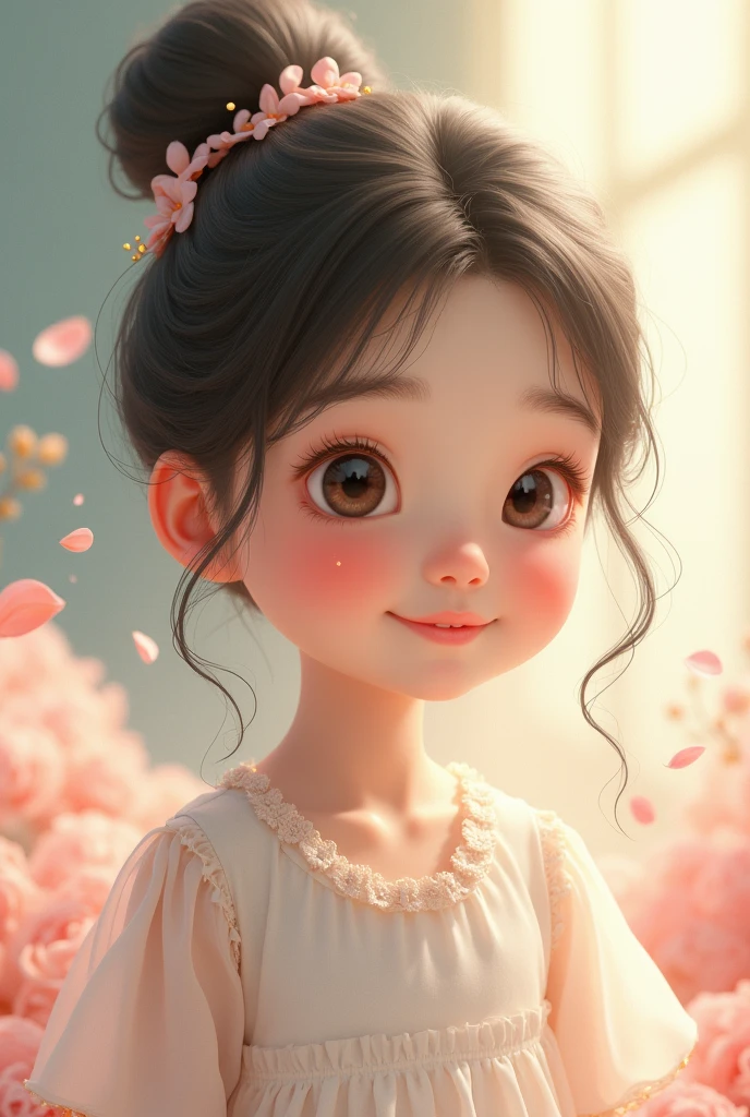 a close up of a woman with long hair and a red dress, Realistic cute girl painting, adorable digital art, Beautiful digital illustration, Cute detailed digital art, cute portrait, Chinese girl, a beautiful anime portrait, lovely digital painting, Beautiful character painting, Kawaii realistic portrait, Beautiful digital artwork, beautiful digital art, high quality portrait, digital art picture, Very beautiful girl