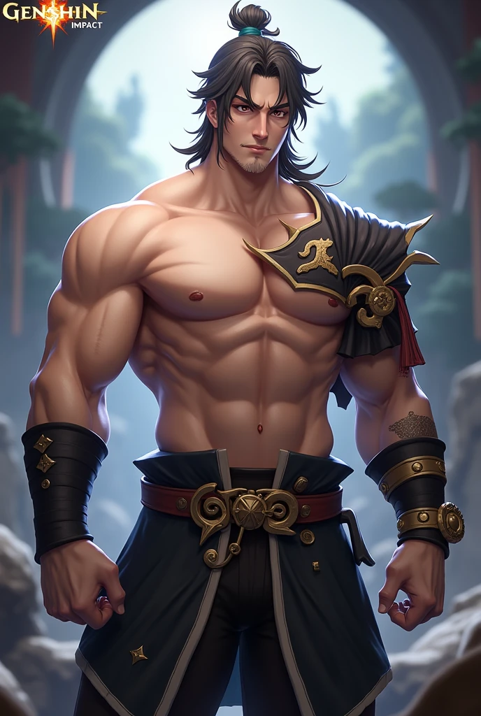 marte (mythology artwork) God of War, handsome guy, Cao Cao, with muscles, young guy