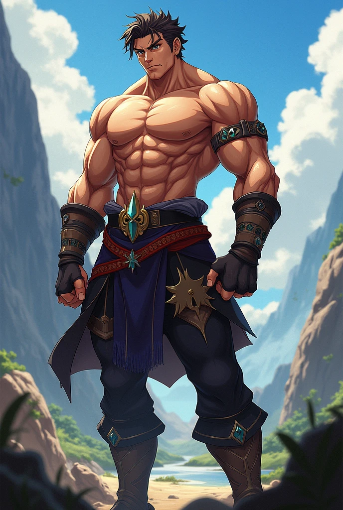 Muscular man full body