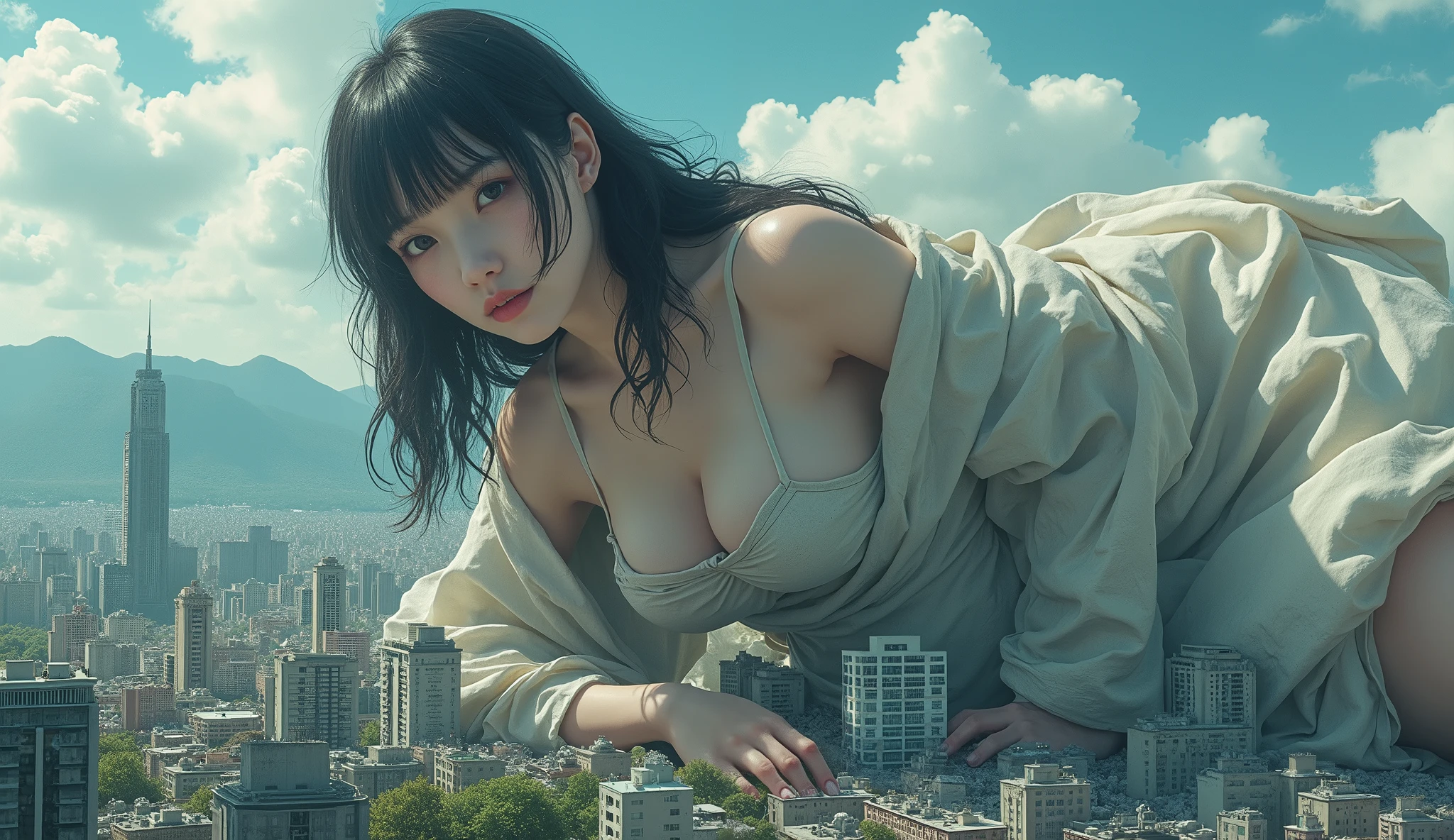 (​masterpiece),(top-quality:1.2),1girl,(masuter piece:1.3),exquisitedetails, Highest quality 8K resolution, Ultra-detailed, Realistic, Vibrant colors, Soft tones, With warm and gentle lighting,early evening,Big sunset,
shiroko_bluearchive