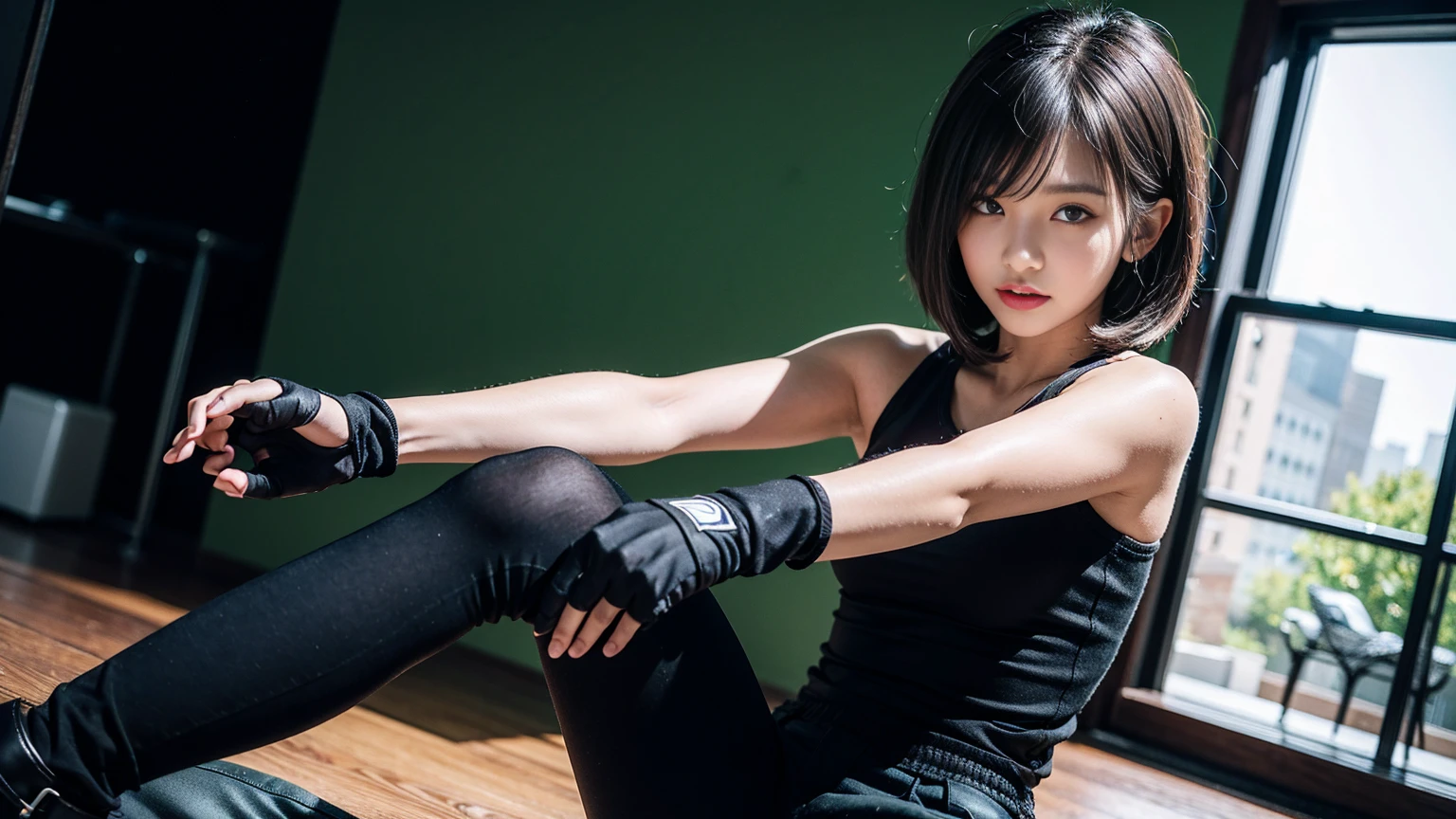 (masterpiece), best quality, expressive eyes, perfect face, HD, 4K, Thailand MMA girl, killer, tanned, (masterpiece), best quality, expressive eyes, perfect face, abs muscular, 1girl, beautiful face, thicker eyebrows, Beauty of beauty, (shinny skin, bob cut with movement), black eyes, eyebrows, Looking at Viewer, red polyester bodysuit, smiling look, smile expression, standing in frustration, Black hair, (large swaying chest, A slender,), full body, bandage wrapped legwear, muscles, collarbone, slim waist, slim athletic build, Studio Lighting, Muaythai headband, bandage MMA gloves, Sweating, underworld fighting room, Thai face, (masterpiece), best quality, expressive eyes, perfect face, Thailand MMA girl, killer, tanned, (masterpiece), best quality, expressive eyes, perfect face, 1girl, beautiful face, Beauty of beauty, (shinny skin, bob cut with movement), black eyes, eyebrows, Looking at Viewer, red polyester, Fatigued look, bloodthirsty expression, standing in frustration, Black hair, (large swaying chest, A slender,), full body, bandage wrapped legwear, muscles, collarbone, slim waist, slim athletic build, Studio Lighting, Muaythai headband, bandage MMA gloves, Sweating, underworld fighting room, Thai face, hard knee veins, MuayThai, perfect anatomy, bandaged foot, feet, dolphin shorts, solo, cum inside, sperm inside, wet shorts, Mizuno brand clothing, kickboxing, kicking feet, kick pose, veins knee, two leg, bandages, bandage fighter, obliques, MuayThai, perfect anatomy, bandaged foot, feet, MMA shorts, solo, cum inside, sperm inside, wet shorts, kicks, Her Name, Thai face woman, bleeding, wounded, bruises, rich wealth, tanned skin, tan skin, brown skin color