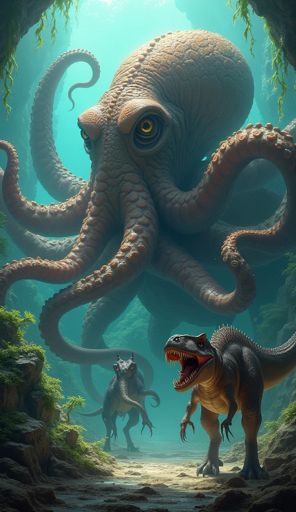 A beautiful woman (1girl), Beverly Crusher (age 40), nude, bare foot, holding a tentacle, in a lewd, horny pose, tentacle anal sex in a peaceful wooded stream, open legs, fingering her pussy, huge octopus, many tentacles caress her, tentacles squeeze breasts, highly detailed, hyper realistic, 8k, photorealistic, masterpiece, cinematic lighting, vibrant colors, dramatic shadows

