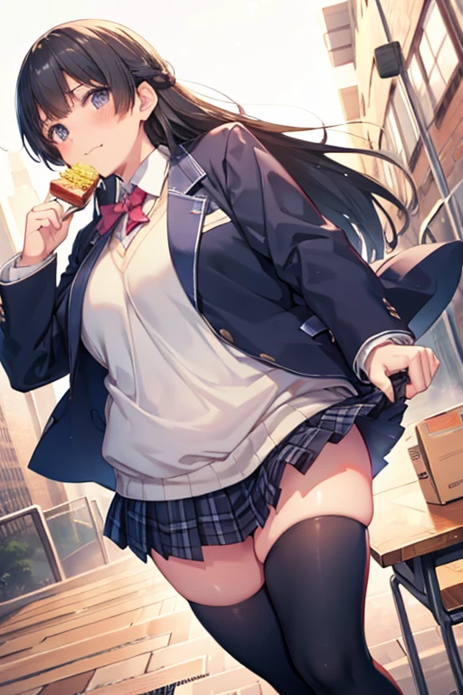 1man,narrow Mustache,Fat man,high school girl costume, Tsukino Mito outfit,