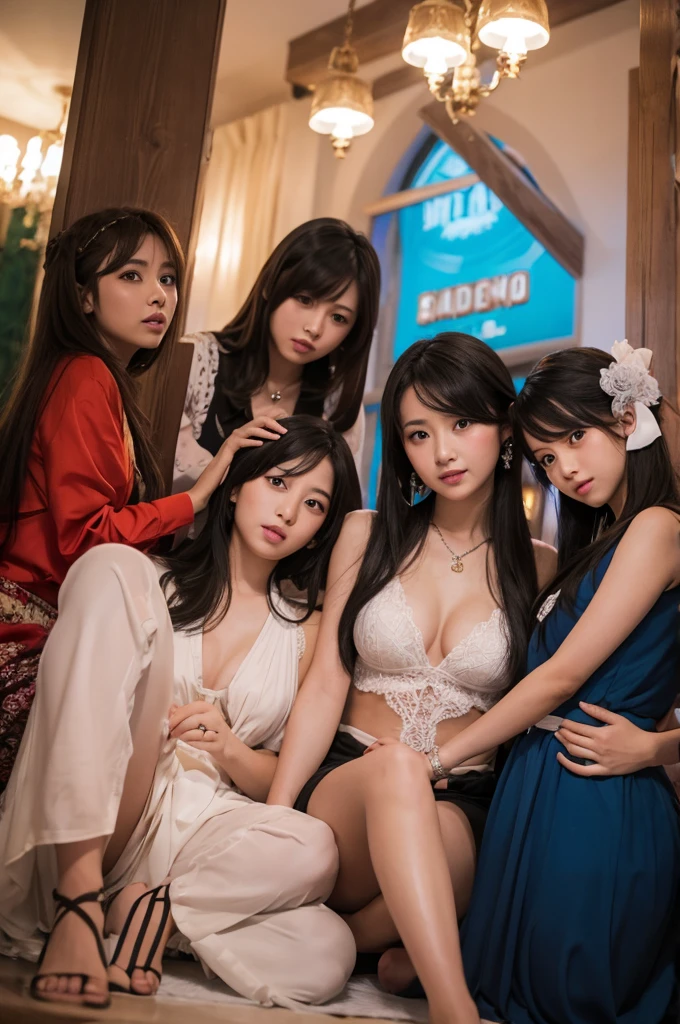 (Best quality, 8k, 32k, Masterpiece, UHD:1.2) "Generate a captivating artwork featuring a young Japanese girl model with short, sleek black hair styled in a chic bob haircut. Envision her bathed in dramatic cinematic lighting, creating an atmosphere of allure and mystery. Emphasize a romantic aesthetic vibe, showcasing the model in a poised and elegant pose that evokes a sense of intimacy and sophistication. Utilize warm and soft tones to enhance the romantic ambiance, and consider incorporating elements like flowing fabrics or flowers to add a touch of ethereal beauty. Capture the essence of romance and beauty through the model's expression, the play of light and shadows, and the overall aesthetic, creating a visually compelling and emotionally resonant piece." (perfect eyes), flawless skin, flawless face, cinematic, tight body, ((well-proportion female hands)), ((female hands with five digits))