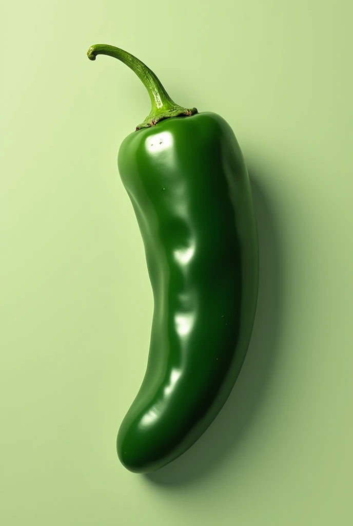 A normal green Chili with a small bawl mayonnaise in a normal home area