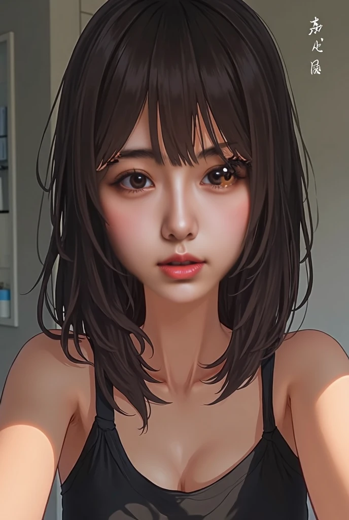 (Top quality masterpiece:1.2) Delicate illustrations, Very detailed, /Beautiful Japanese Women、1 person,Very cute and slim、Great style 、((8k images、super high quality))、Very delicate face, beautifule forehead、Large Breasts、Bright red lipstick,(((((short hair、Light brown hair、Blonde Hair))))),very cute、Kind eyes,((((lingerie))))