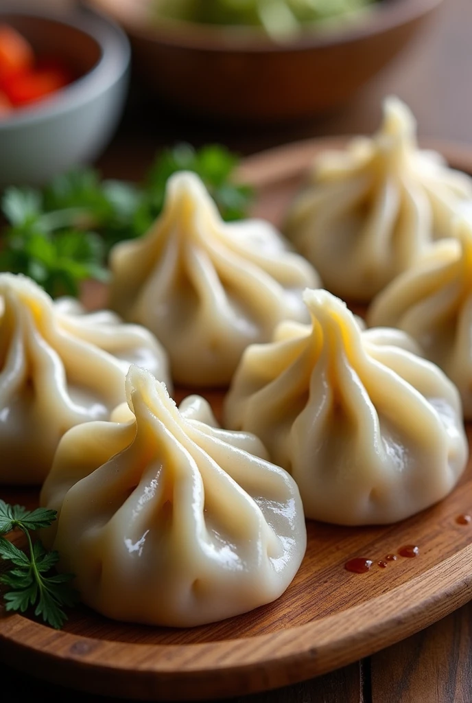 Paneer momo steamed in plate image of 300 x 300 pixels