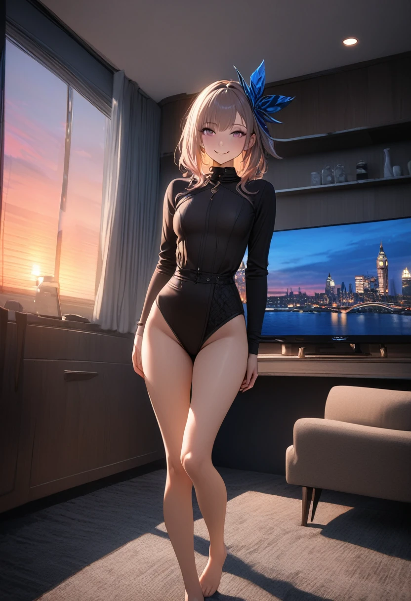 ((1Woman)), ((Wearing overcoat, opening overcoat and revealing sexy lingerie))( lingerie, underwear, sensual, pink panties, using the eyes of k:1.5, Absolute Area、apron ((Secretary )) (cross legs) work of art, whole body, (work of art, highest quallity, 8k, 1 person, A perfectly balanced body, Seducing your boss, Open legs offcial art、highest quallity、 8k wallpaper、32 mil、work of art、ultra detali、high resolution、realisitic、fotorrealisitic:1.2), , clavicle:1.2,