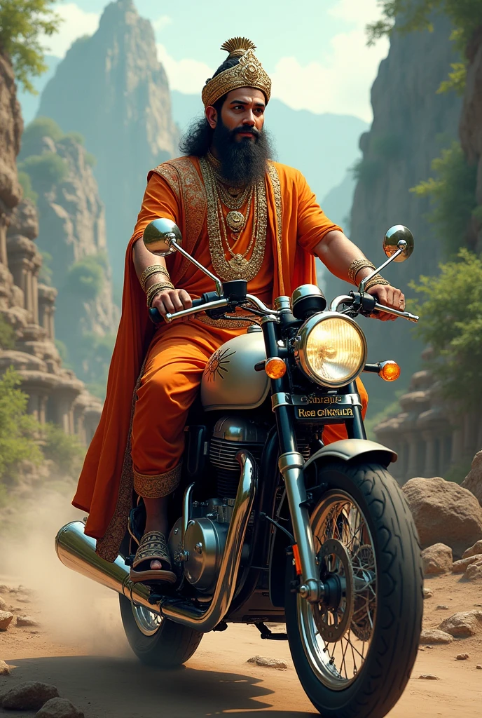 Ram ji seating on bike