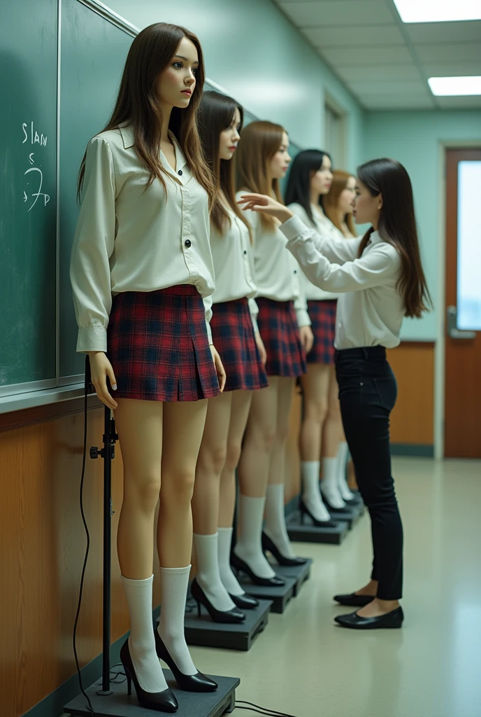 (Assfocus, Through wall, Glory wall pose:1.2), SchoolGirls wearing uniforms with white Thongs, Red ribbon, Glistening ivory skin, name plate, no legwear . Different types of hair colors, (((NOGIZAKA face variations)))  Extremely Detailed very KAWAII face variations, perfect anatomy, Childish, captivating gaze, elaborate detailed Eyes with (sparkling highlights:1.2), long eyelashes、Glossy RED Lips with beautiful details, Coquettish tongue, Rosy cheeks . { (Dynamic joyful expressions) | :d) }, Random eye color, (large eyes:-1), (Acutance:0.85) . Assfocus